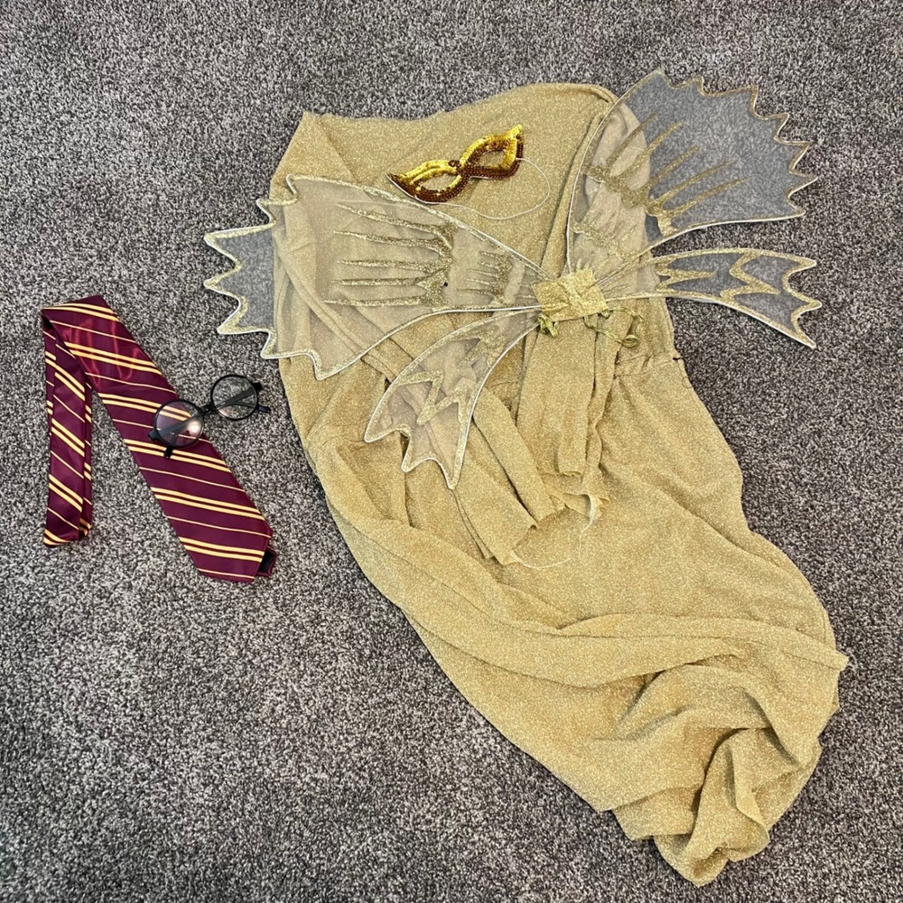 Harry Potter Golden Snitch Couples Costume Set Gold Dress L